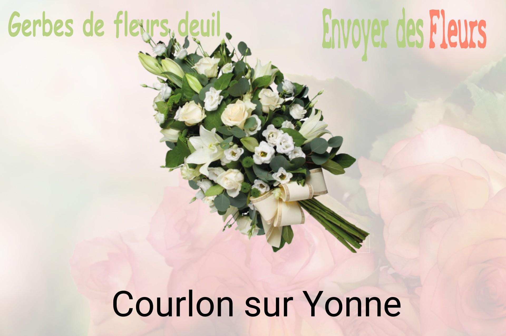 Gerbe de fleurs de deuil livrée à Courlon-sur-Yonne